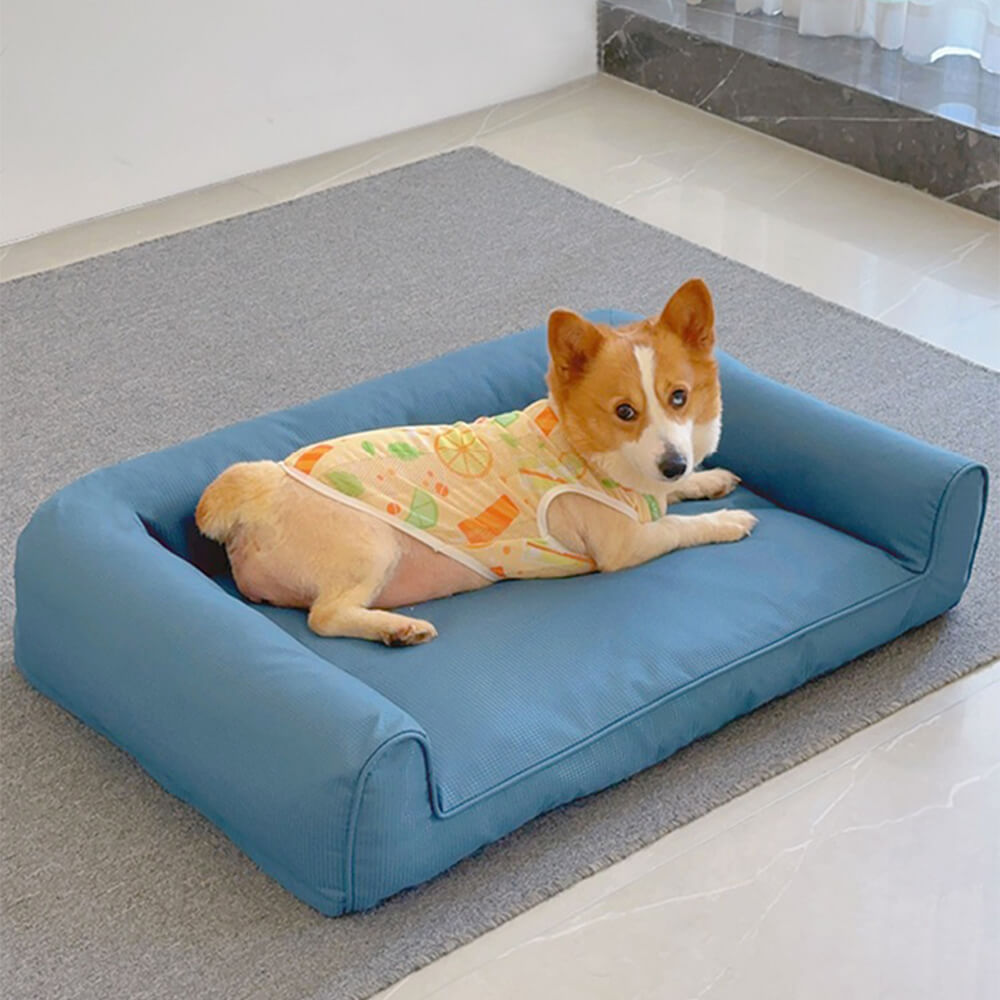 Cama de sofá de perros con refuerzos para perros extraíbles de Oxford.