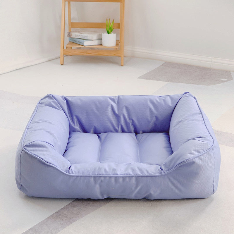 Cama de perros y gatos de enfriamiento mediano cuadrado resistente al agua