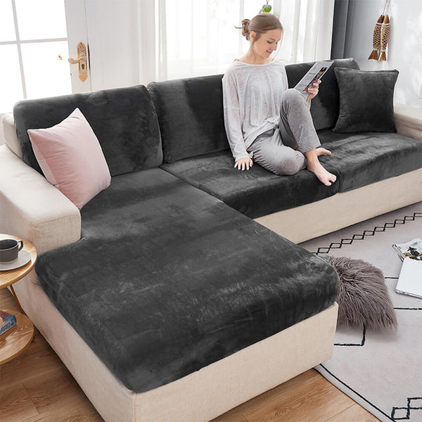 Luxury Shiny Velvet Stretch Full Protection Magic Couch Cover