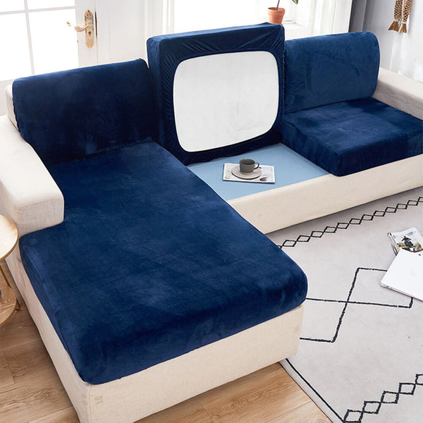 Luxury Shiny Velvet Stretch Full Protection Magic Couch Cover
