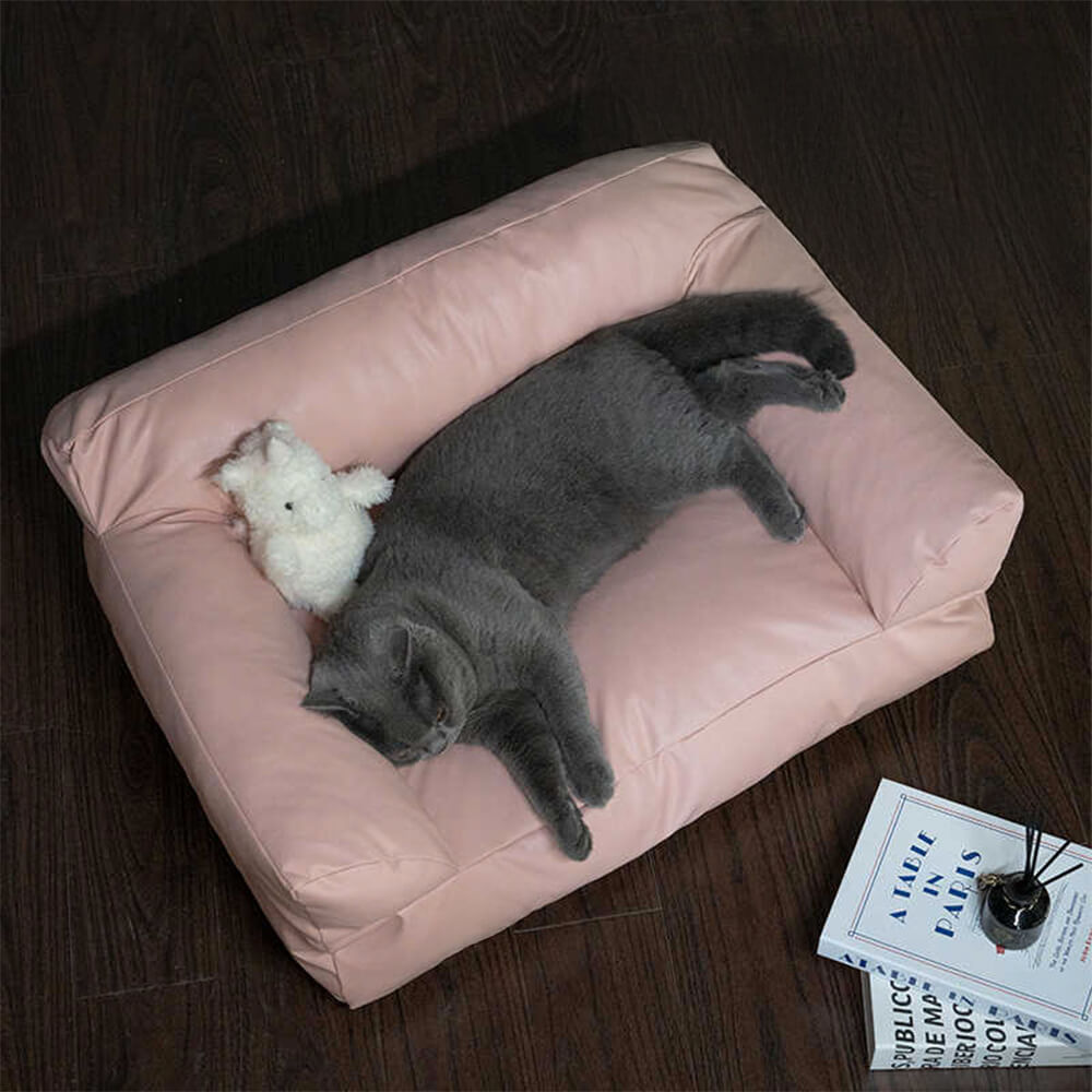 Canapé-lit de luxe imperméable et lavable pour chien et chat, support orthopédique
